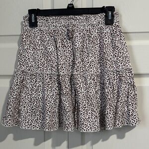 Wild Anima Print Ruffle Mini Skirt size Medium